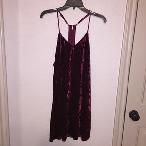 Maroon Velvet Slip Dress NWOT